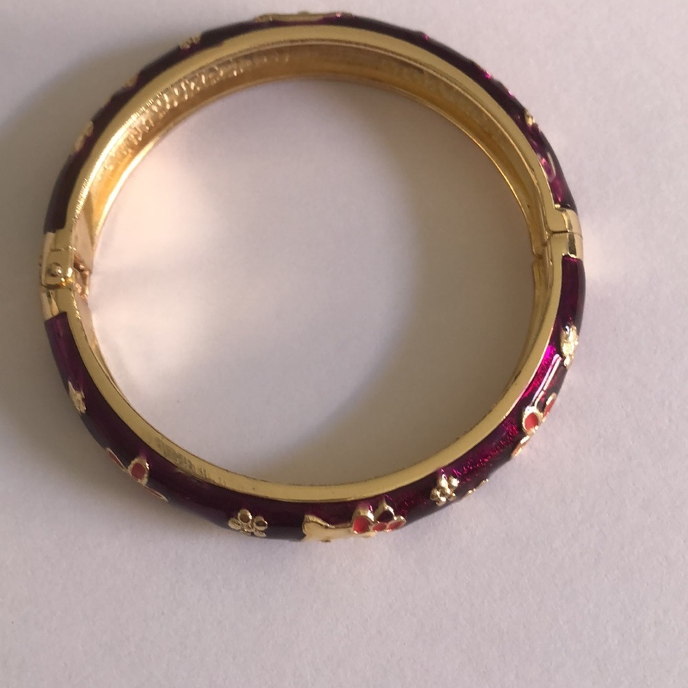 Hello kitty jiu long zing purple enamel clap bracelet - Picture 3 of 7